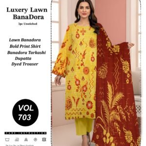 Luxury Lawn Bana Dora 3pc (10 Suit Bundle)