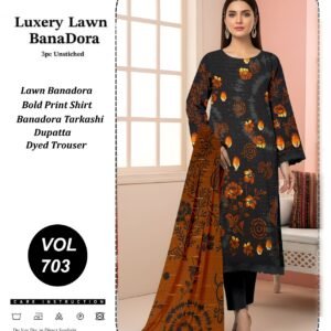Luxury Lawn Bana Dora 3pc (10 Suit Bundle)