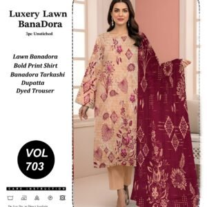 Luxury Lawn Bana Dora 3pc (10 Suit Bundle)
